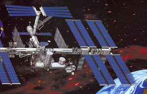 Фрагмент Международной Космической станции (МКС)